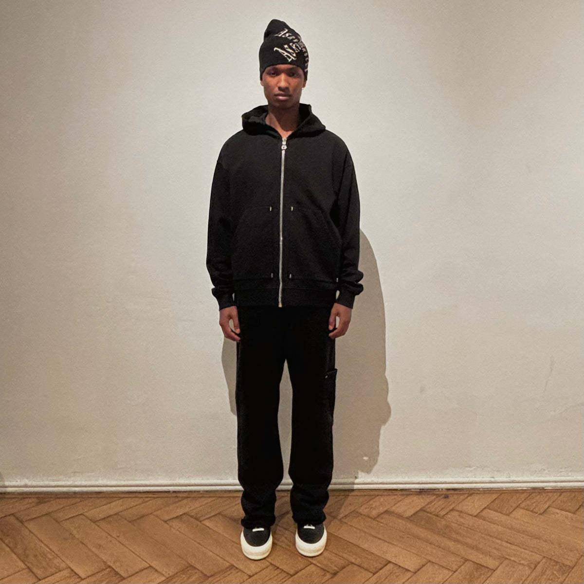 askyurself ⅽhunkyⅽlossknit BRUSHED CHECKERED KNIT HOODIE - ASKYURSELF