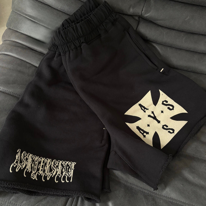 GOTH RAW FLEECE SHORTS