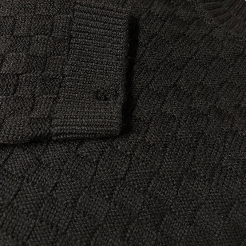 RAW CHECKERED MERINO KNIT