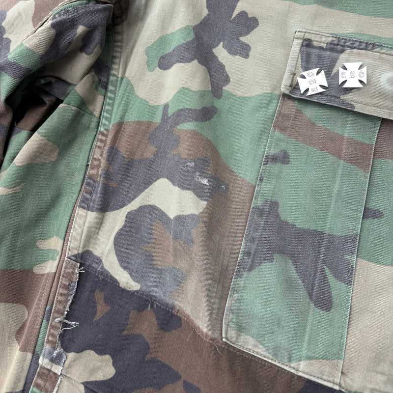 Denim Patch Camo Vintage Shorts