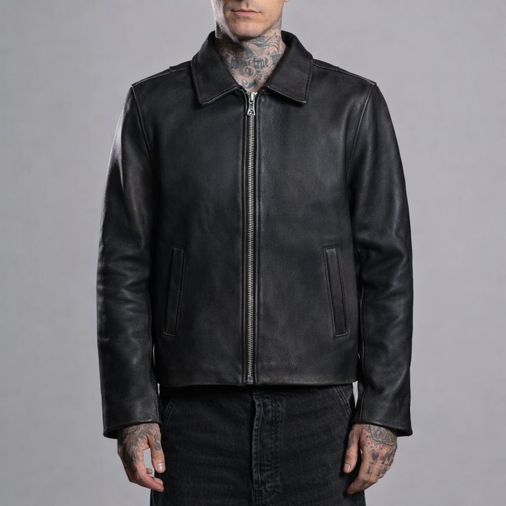 PHRASE RIDER LEATHER JACKET - ASKYURSELF