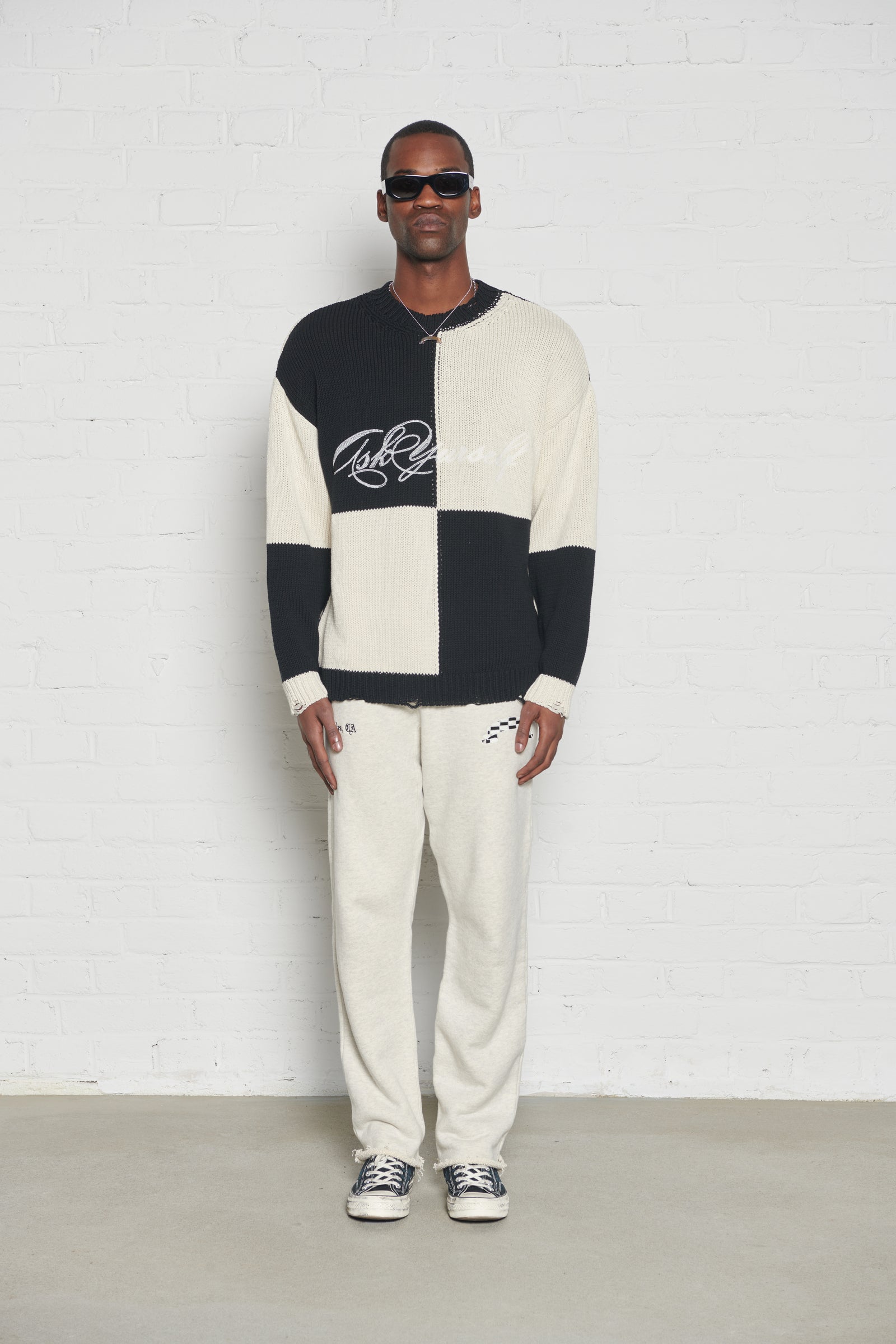 CHUNKY CHECKERED KNIT - ASKYURSELF