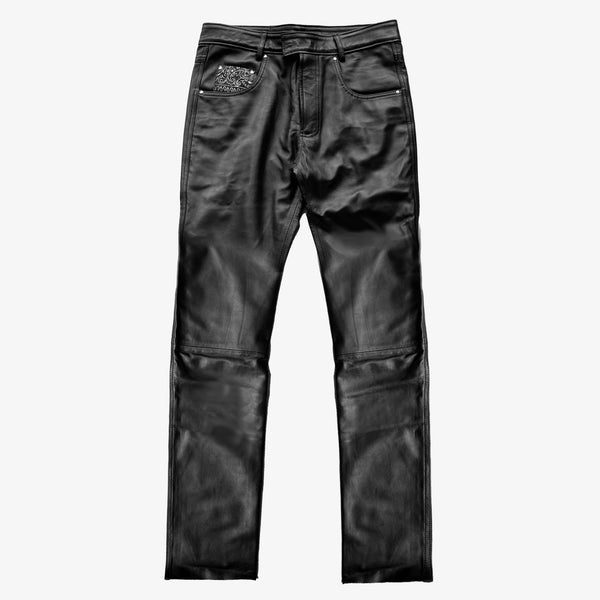 BANDANA POCKET NAPPA LEATHER PANTS - ASKYURSELF