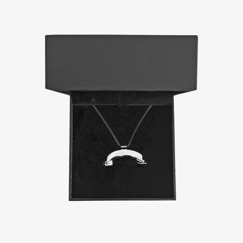 AY BANNED PENDANT SILVER NECKLACE