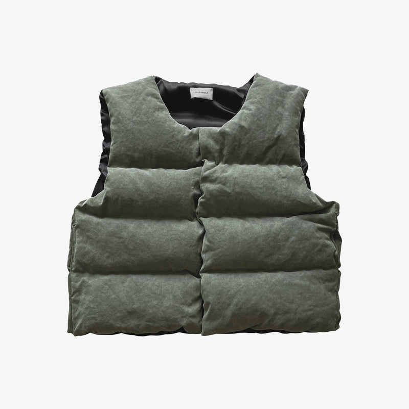 MILITARY CANVAS PUFFER VEST